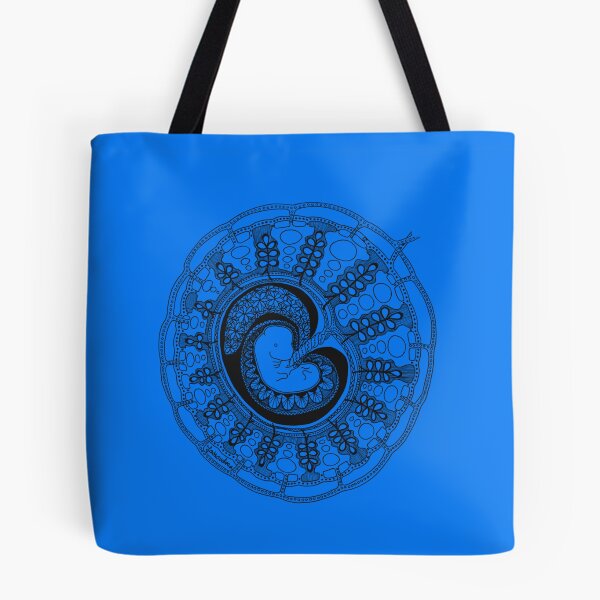 Item preview, Embryo and placenta anatomy organ-mandala Sticker designed and sold by CarstensChrist.