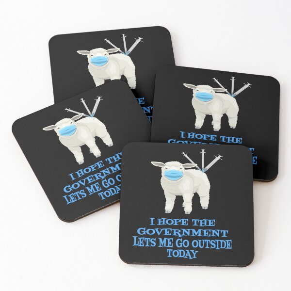 Item preview, Sheep with vaccine and mask wants to go outside . designed and sold by 1970Russell.