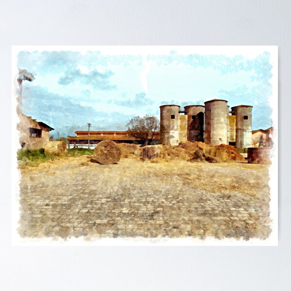 Item preview, Silos and hay bales designed and sold by Giuseppe Cocco.
