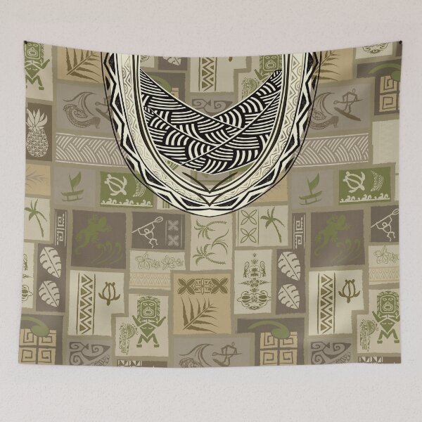 Item preview, Vintage Samoan Tribal Tapa Artboard 0087 designed and sold by sunnthreads.