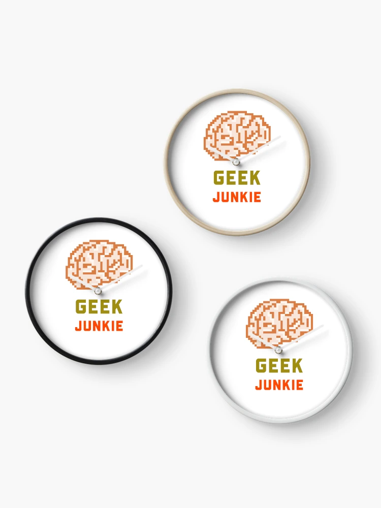 Thumbnail 3 of 4, Clock, Computer Geek Junkie designed and sold by ComputerGeeksTs.