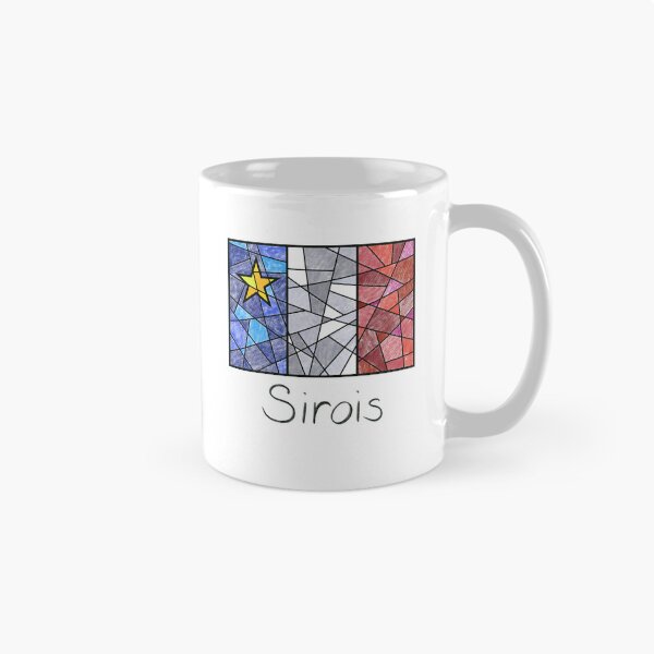 Artikelvorschau, Akadische Flagge, Pastellmosaik, Sirois-Buntglas entworfen und verkauft von ColoursOfFrance.
