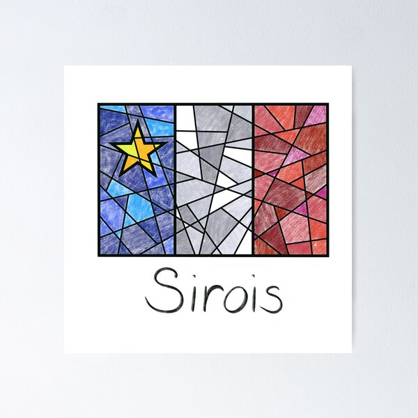 Item preview, Bandera de Acadia Pastel Mosaico Sirois Vitral designed and sold by ColoursOfFrance.