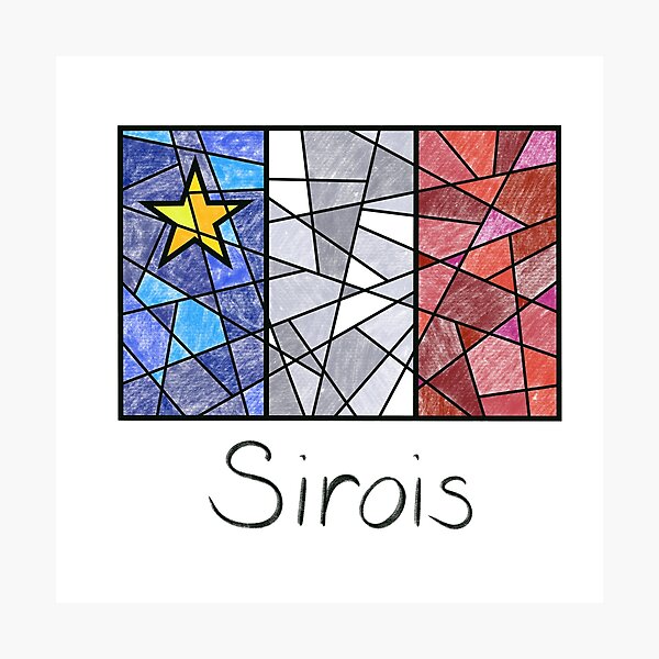 Item preview, Acadian Flag pastel mosaic Sirois - Drapeau acadien mosaïque pastel vitrail Sirois designed and sold by ColoursOfFrance.