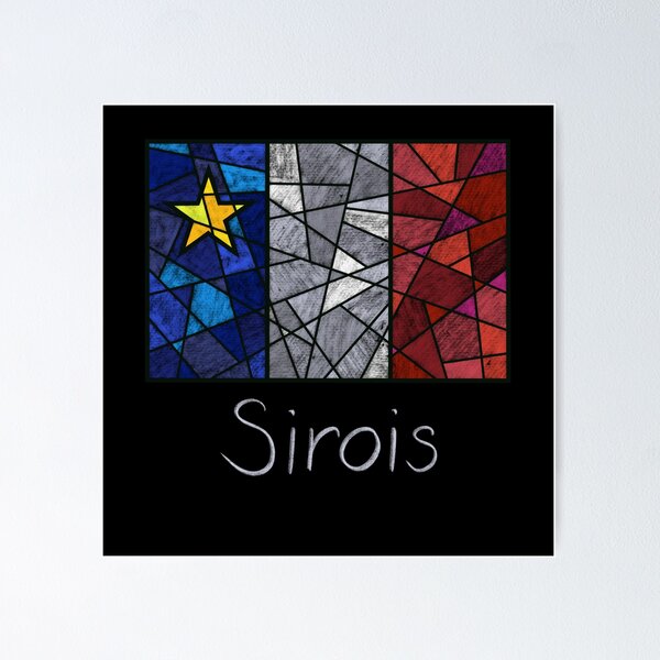 Item preview, Acadian Flag pastel mosaic Sirois - Drapeau acadien mosaïque pastel vitrail Sirois designed and sold by ColoursOfFrance.