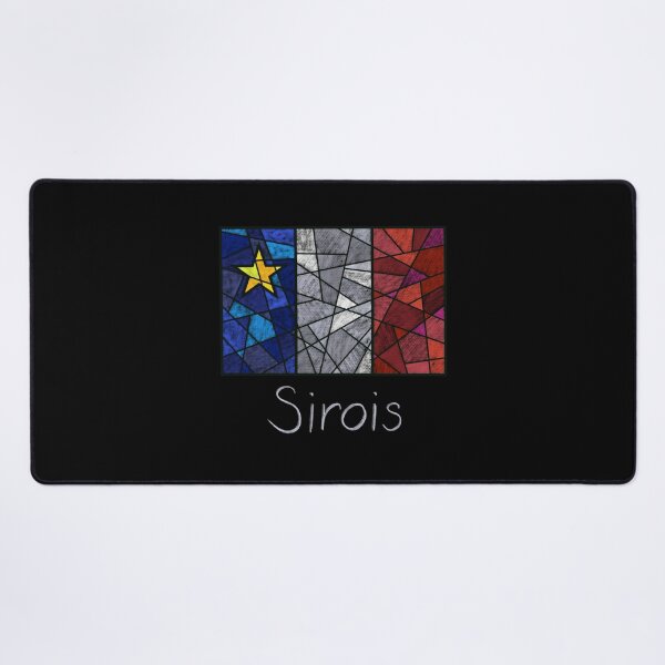 Item preview, Acadian Flag pastel mosaic Sirois - Drapeau acadien mosaïque pastel vitrail Sirois designed and sold by ColoursOfFrance.