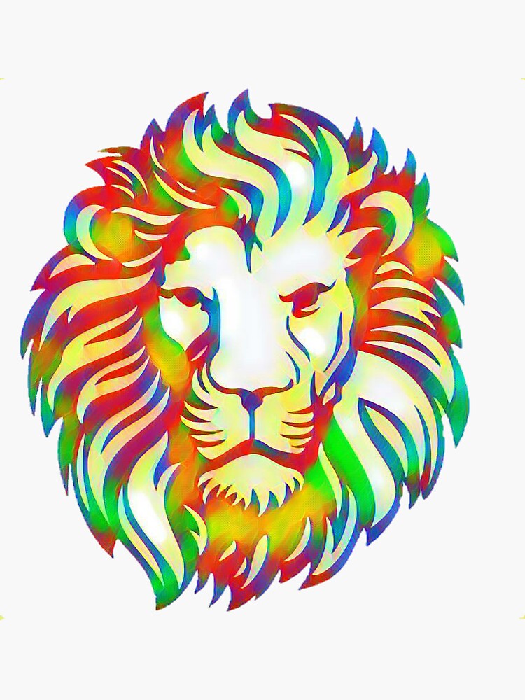 Pegatina «Un leon. Animal. Lindo. Rey. Rey de los bosques. Simba ...