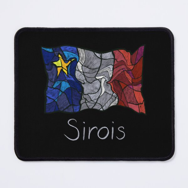Artikelvorschau, Akadische Flagge flüssiges Mosaik Pastell Sirois Buntglas entworfen und verkauft von ColoursOfFrance.