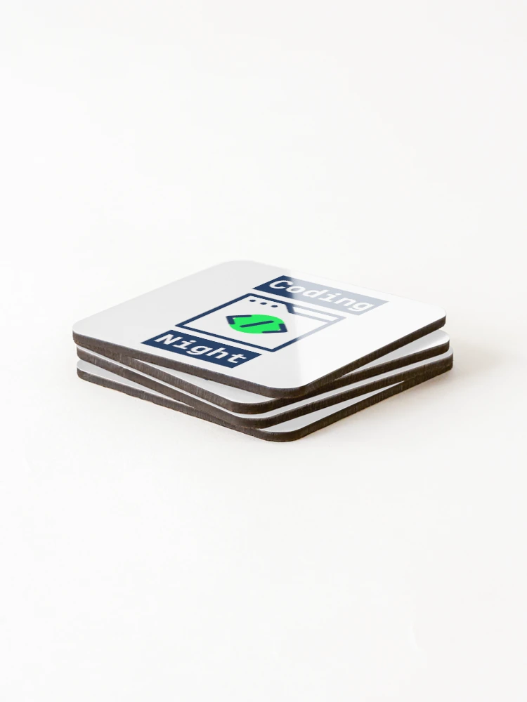 Thumbnail 4 of 5, Coasters (Set of 4), Computer Geek Coding Night designed and sold by ComputerGeeksTs.