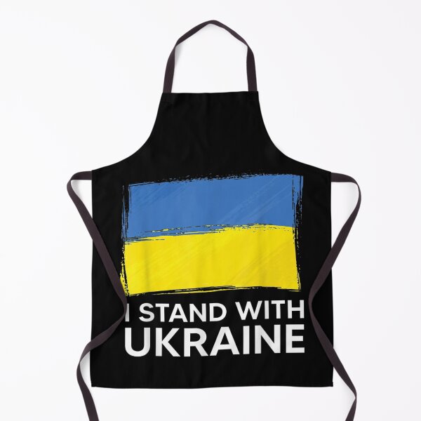 Item preview, I Stand with Ukraine Ukrainian flag supporting Ukraine designed and sold by LisaForHim.