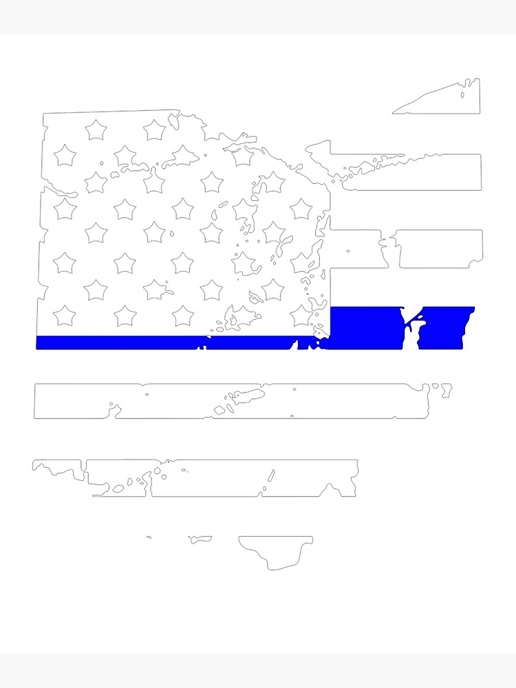 "Thin Blue Line Ohio Police Gifts American Flag Cop" Poster for Sale by