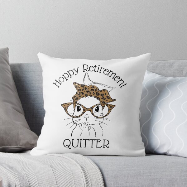 Item preview, Hoppy Retirement Quitter, Funny Hipster Bunny with Leopard Print Glasses and Accessories to Celebrate a Happy Retirement designed and sold by Auntieck.