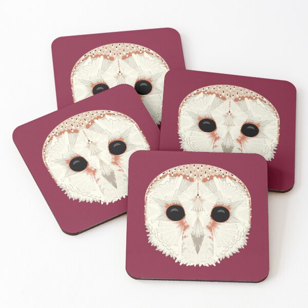 Item preview, Barn Owl - Claret designed and sold by Elisa Yinh Creative.