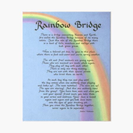 Rainbow Poem Art Board Prints Redbubble