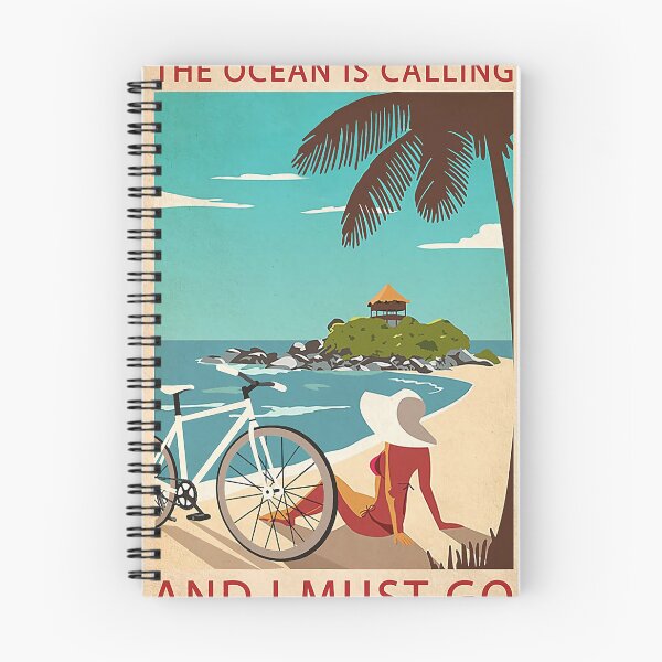 Item preview, retro art cycling girl ocean calling designed and sold by sovIlarion96.