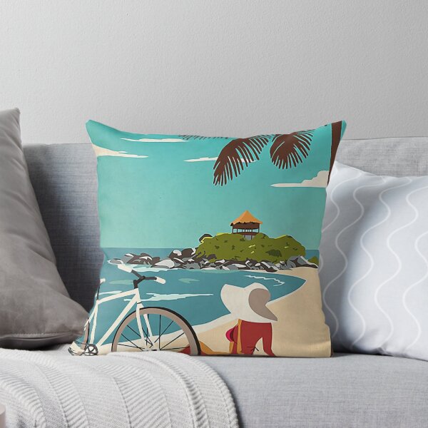 Item preview, retro art cycling girl ocean calling designed and sold by sovIlarion96.