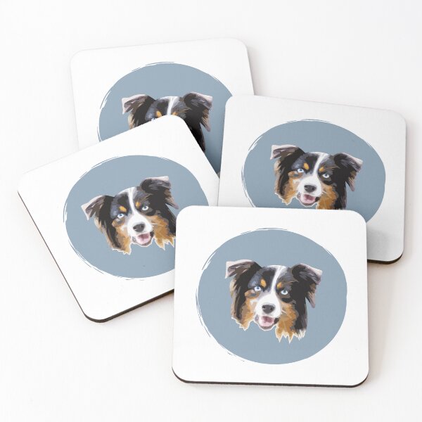 Item preview, Australian Shepherd Cute Dog Pop Art - Paint Circle - WPAP designed and sold by inkandmoth.