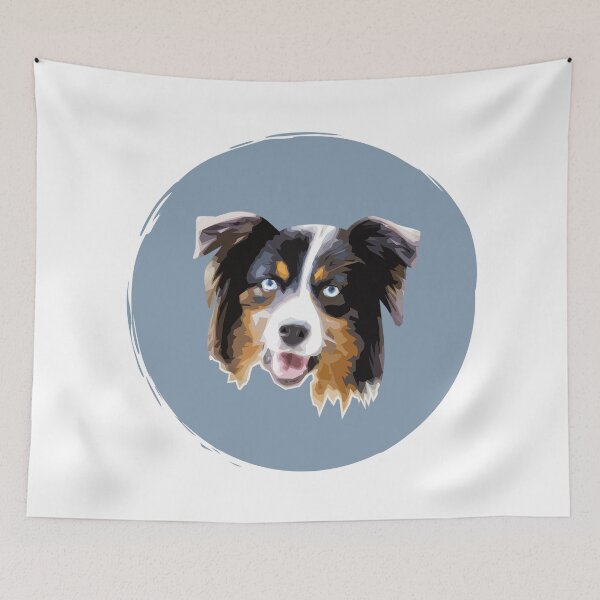 Item preview, Australian Shepherd Cute Dog Pop Art - Paint Circle - WPAP designed and sold by inkandmoth.