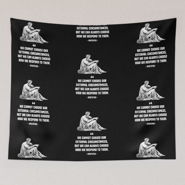 Item preview, Stoic Philosopher Epictetus Quotes 1 black designed and sold by challengecafe.