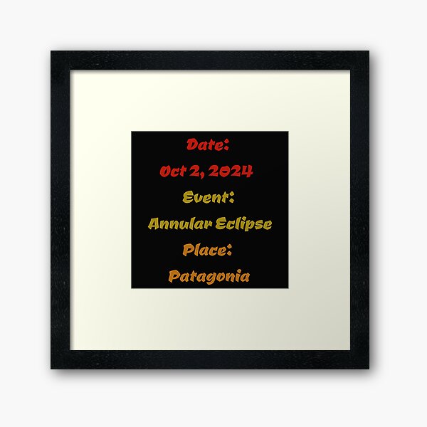 Item preview, Patagonia Annular Solar Eclipse Text  designed and sold by AstroWitster.