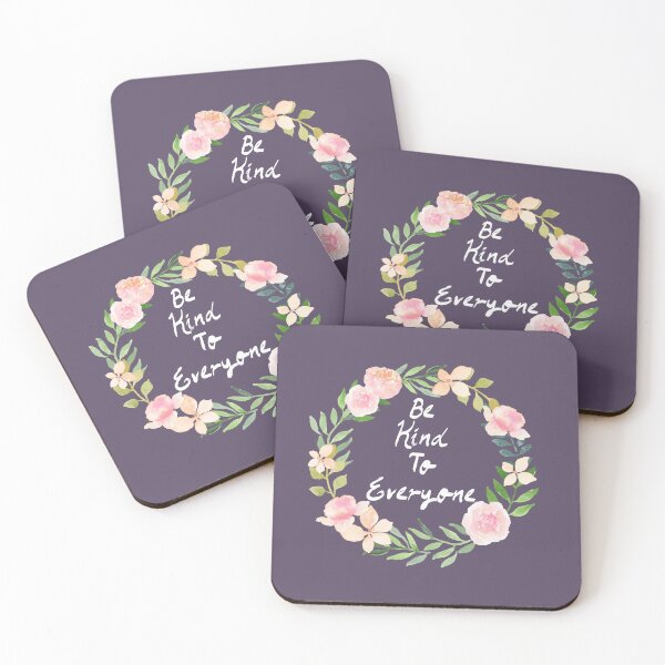 Item preview, Be Kind To Everyone Floral Wreath designed and sold by ladytarleton.