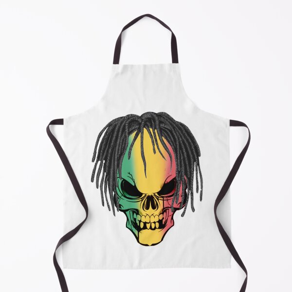 Artikelvorschau, Schädel mit Dreadlocks Rastafarian Rasta Jamaica entworfen und verkauft von DESIGNSPACK ® ✅.