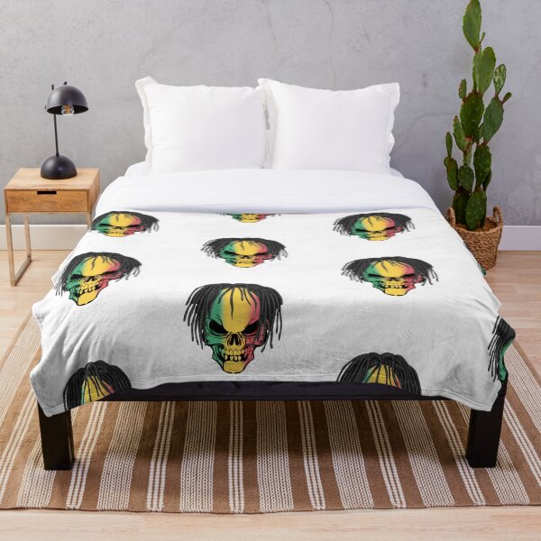 Item preview, Calavera Con Rastas Rastafari Rasta Jamaica designed and sold by DESIGNSPACK ® ✅.