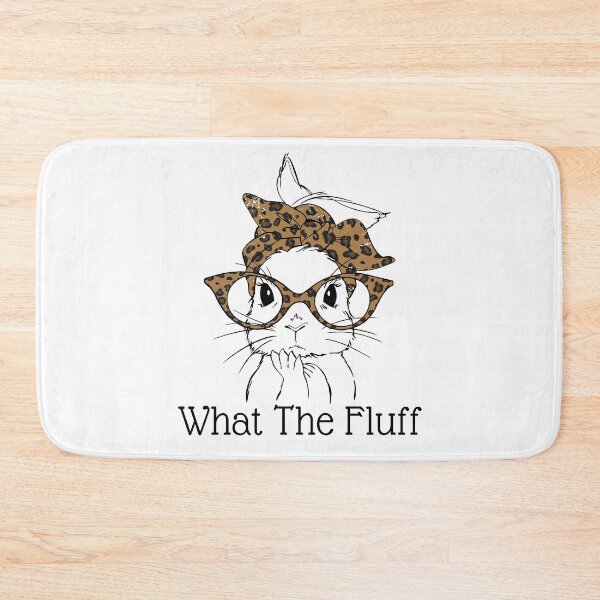 Item preview, What the fluff, Sassy Hipster Bunny with Leopard Print Glasses and Accessories designed and sold by Auntieck.