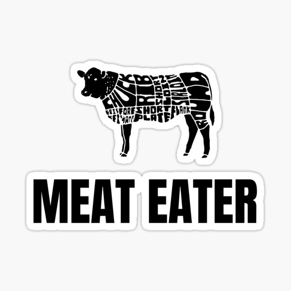 meat-eater-cow-sticker-for-sale-by-beneilts-redbubble