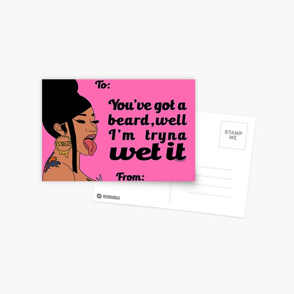 WAP You've Got A Beard I'm Tryna Wet It Card  Greeting Card for Sale by  p0tstitute