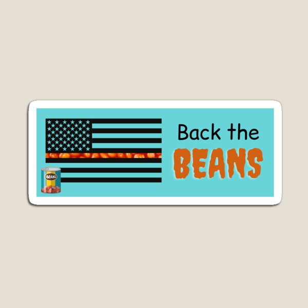 Aperçu de l'œuvre Autocollant pour pare-chocs Back the Beans créée et vendue par hyperfocusrach.