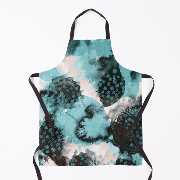 Item preview, Watercolor Abstract in Aqua & Black designed and sold by Minxylynx4.