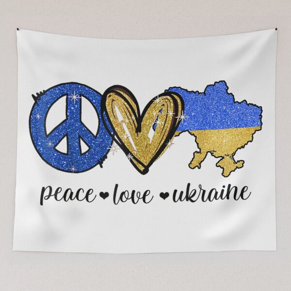Item preview, Peace Love Ukraine Ukrainian Flag I Stand With Ukraine designed and sold by LisaForHim.
