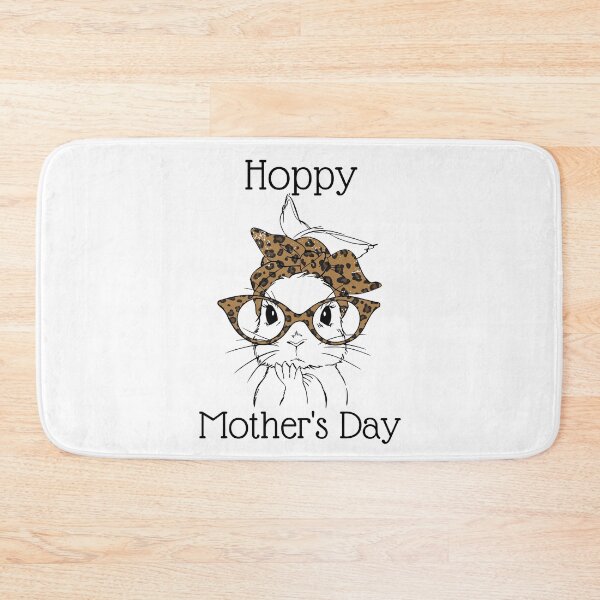 Item preview, Hoppy Mother's Day, Funny Hipster Bunny with Leopard Print Glasses and Accessories to Celebrate Motherhood designed and sold by Auntieck.