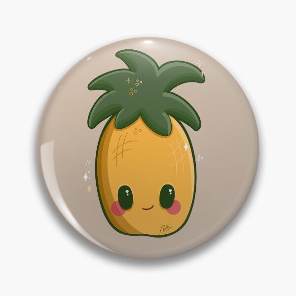 Item preview, “Fine-apple” Happy Cute Pineapple designed and sold by Cyndi Carlson Draws.