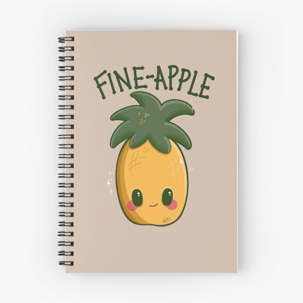 Item preview, “Fine-apple” Happy Cute Pineapple designed and sold by Cyndi Carlson Draws.
