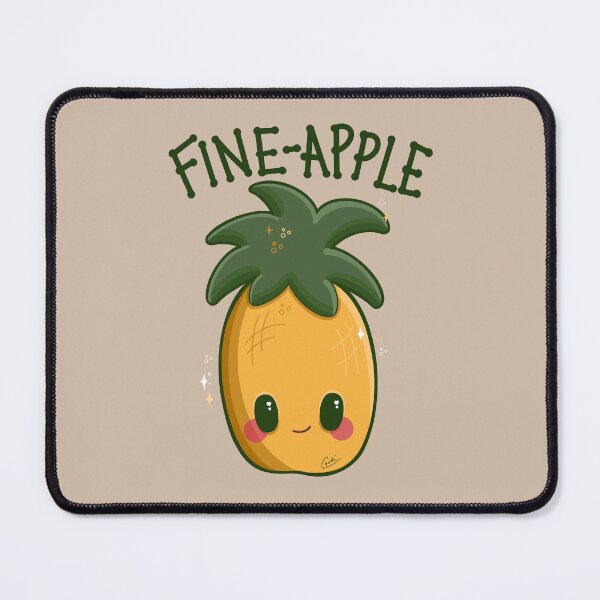 Item preview, “Fine-apple” Happy Cute Pineapple designed and sold by Cyndi Carlson Draws.