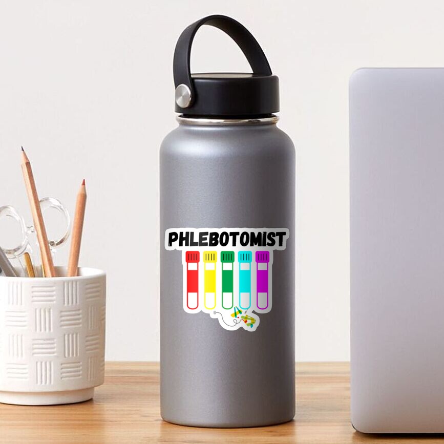 "Colorful Phlebotomy, Fun Phlebotomist, Lab Week" Sticker by TroveLogic