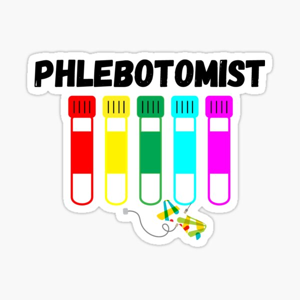 "Colorful Phlebotomy, Fun Phlebotomist, Lab Week" Sticker by TroveLogic