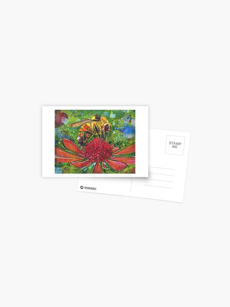 Thumbnail 1 of 2, Postcard, Tri-colored Bumble Bee designed and sold by gwennpaints.