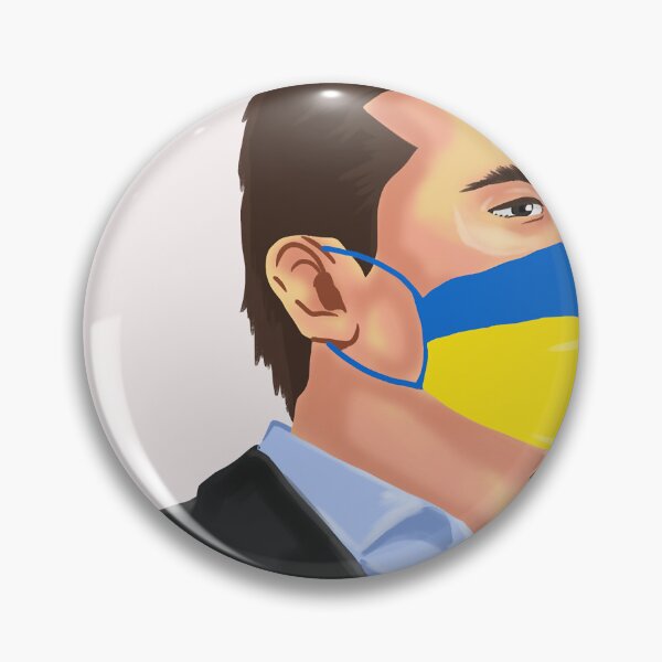 Artikelvorschau, Drapeau du président ukrainien Masque taille ML-Aufkleber entworfen und verkauft von CarolSchmitt.