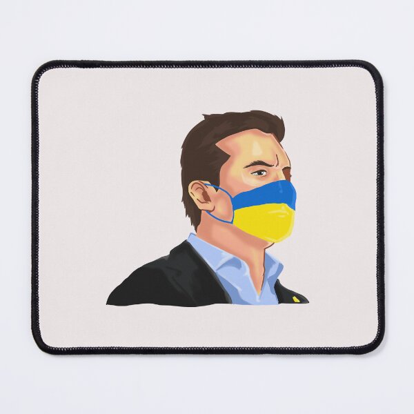 Item preview, Drapeau du président ukrainien Masque taille ML Sticker designed and sold by CarolSchmitt.