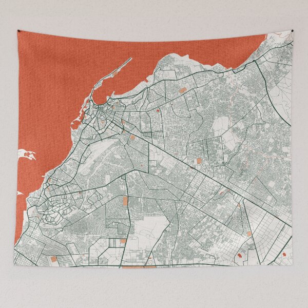Item preview, Luanda City Map of Angola - Bohemian designed and sold by deMAP.