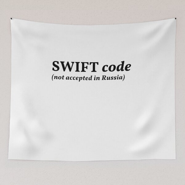 Item preview, finance swift russia | what is Swift | Swift ukraine | we stand for ukraine designed and sold by wear4gamers.