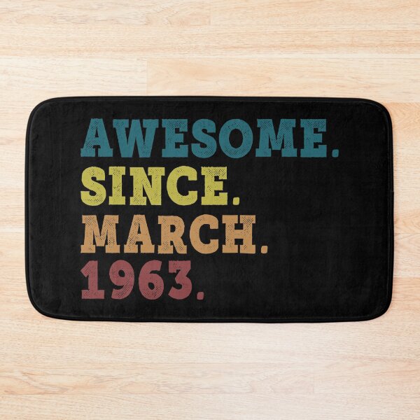 Item preview, Awesome Since March 1963 Retro Vintage 59th Birthday Gift designed and sold by designbychow.