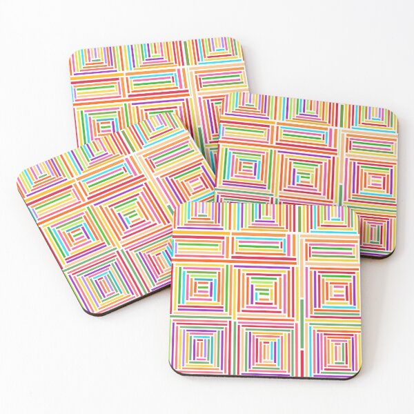 Item preview, Rainbow Squares Geometric Abstract Pattern designed and sold by TheCosmoWest.