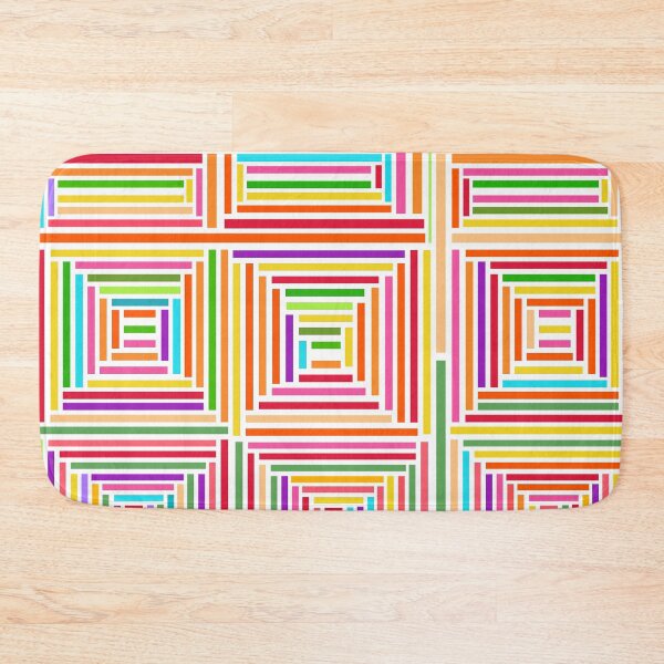 Item preview, Rainbow Squares Geometric Abstract Pattern designed and sold by TheCosmoWest.