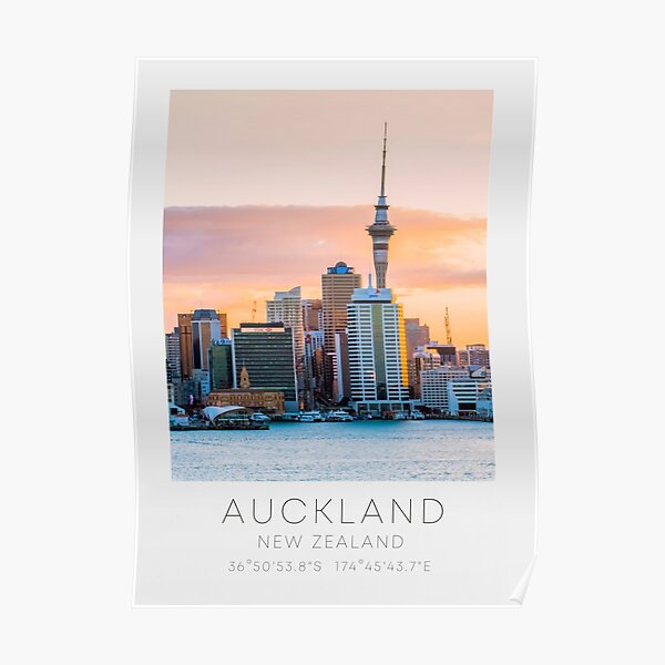 "Minimalist Visit Auckland Poster" Poster for Sale by segyjaz Redbubble