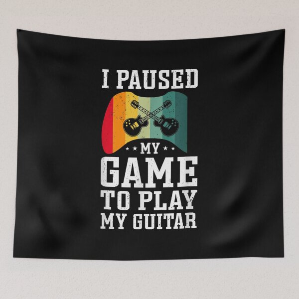 Item preview, I Paused My Game To Play My Guitar Bass Musician Rock Music  designed and sold by laurenm233.