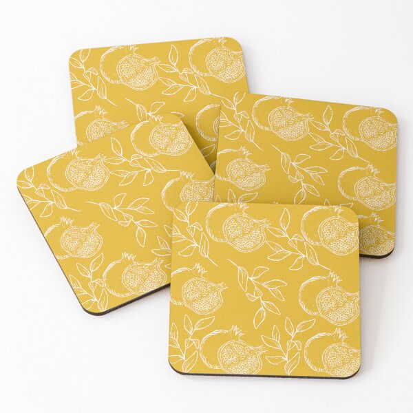 Item preview, pomegranate with gold background.  designed and sold by ninjapineapple.